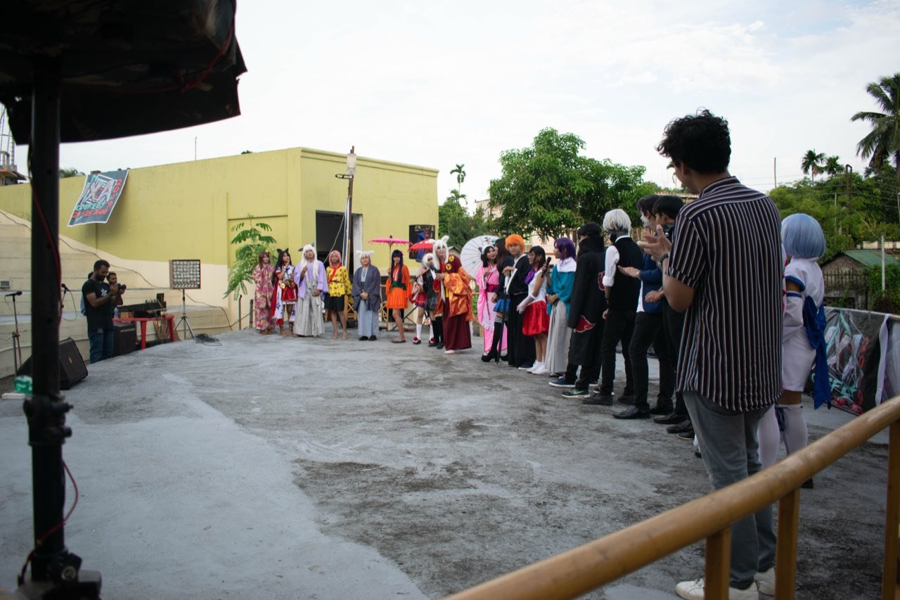 The full cosplay line-up on stage at CosFest IXA 2019 in Agartala